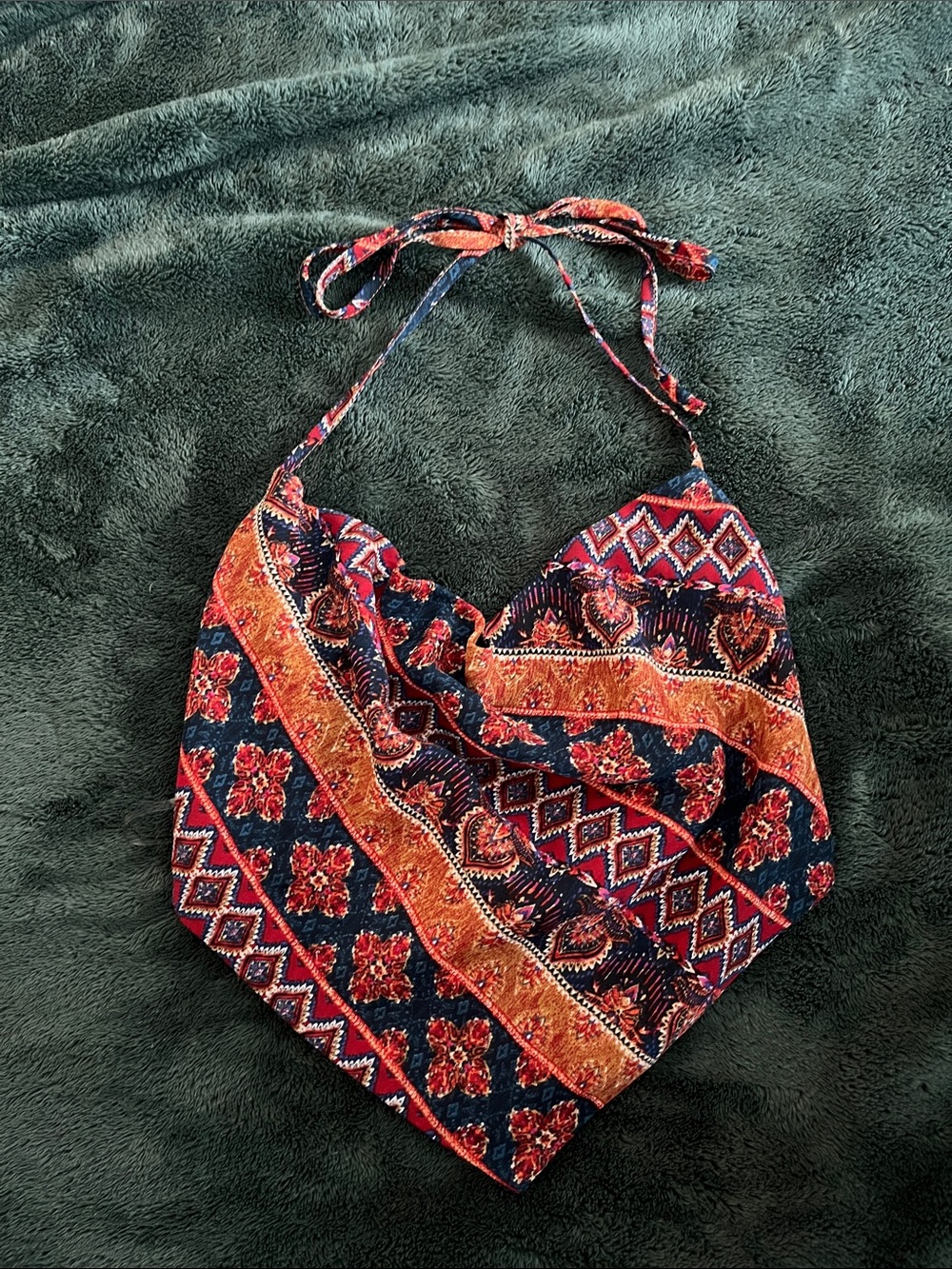 Windsor Red and Navy Halter Bandana Camisole